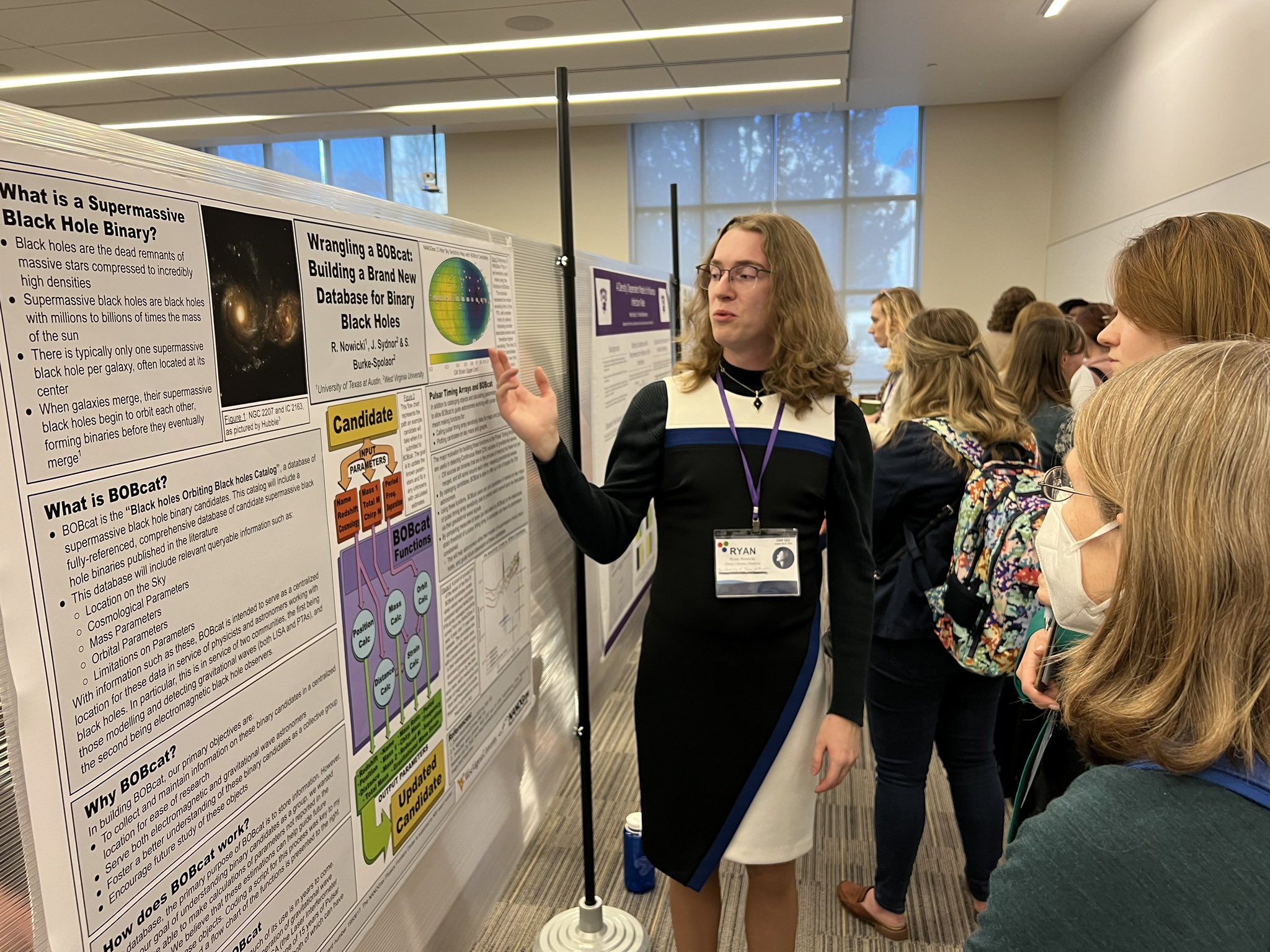 Ryan Nowicki presenting their research at the 2023 CUWIP meeting at TCU.